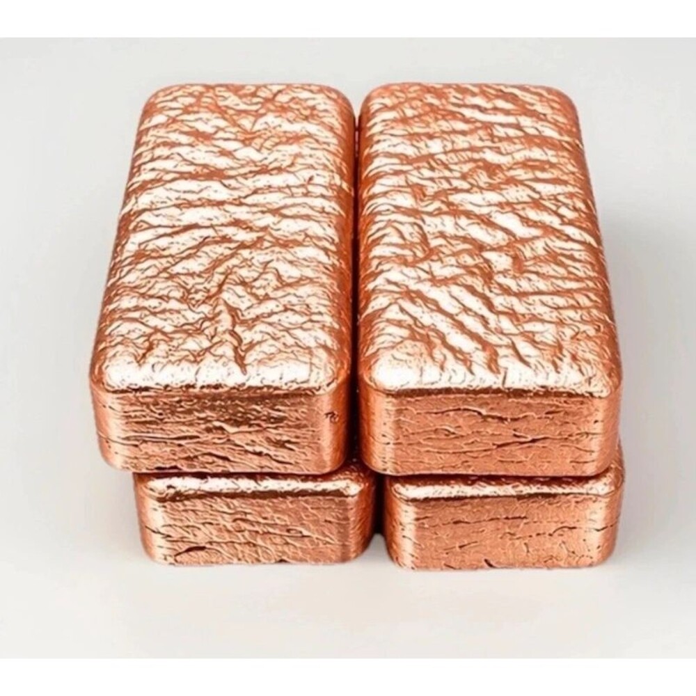 1 lb 999 Hand Poured Copper Bar | Fine .999 Pure copper Bullion Made In USA